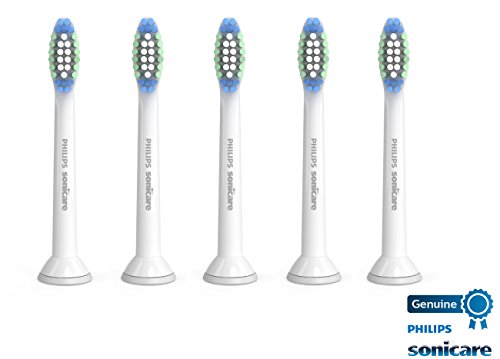 Philips Sonicare Genuine SimplyClean Replacement Toothbrush Heads  5 Brush Heads  White  HX6015/03