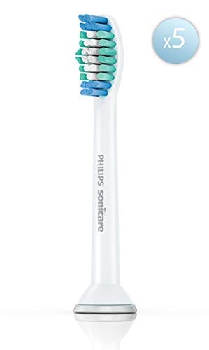 Philips Sonicare Genuine SimplyClean Replacement Toothbrush Heads  5 Brush Heads  White  HX6015/03