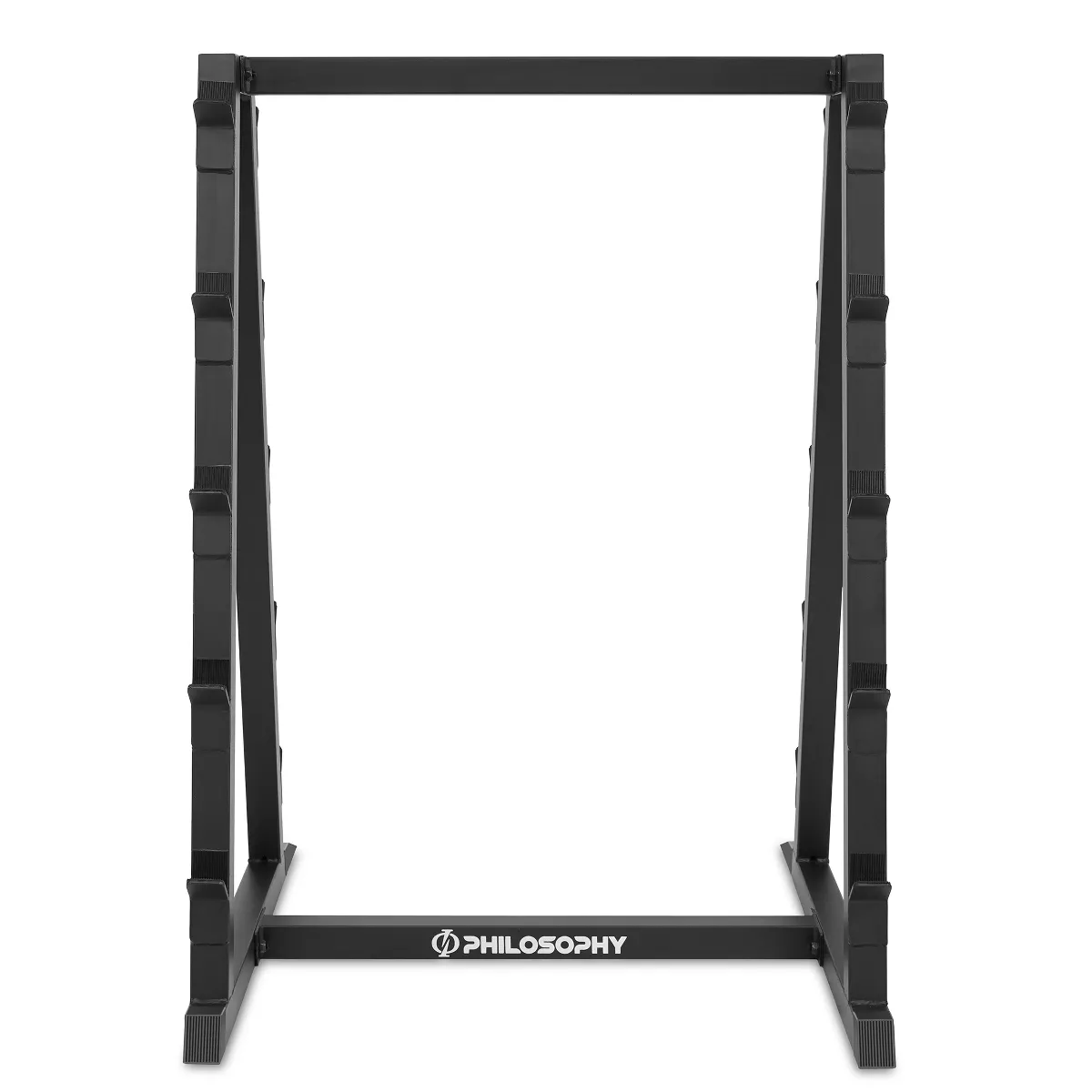 Philosophy Gym 10-Bar Fixed Barbell Weight Rack – Heavy-Duty Storage Holder for Straight & EZ Curl Pre-Weighted Bars