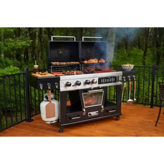 Pit Boss Memphis Ultimate 4-in-1 Gas & Charcoal Combo Grill with Smoker