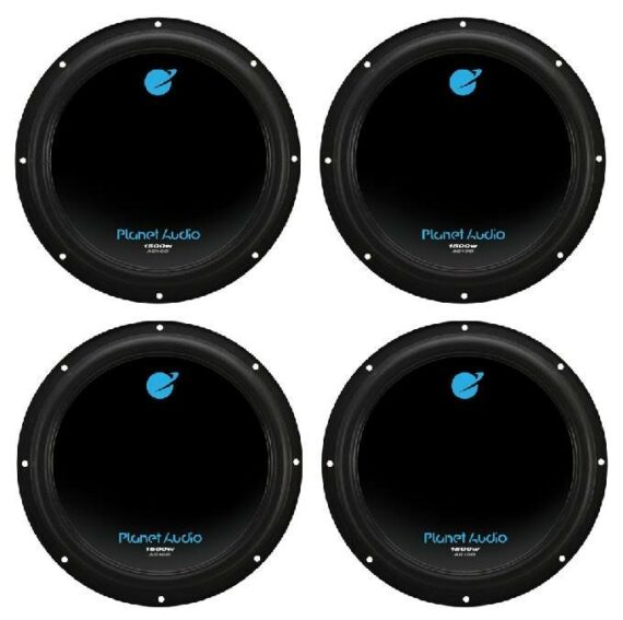 PLANET AUDIO AC10D 10" 1500W Dual 4-Ohm Voice Coil Car Subwoofer, 4-Pack, 6000W Total Power