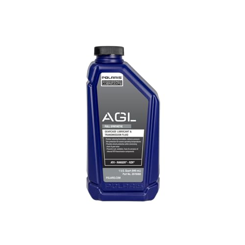 Polaris AGL Transmission Fluid and Gearcase Lubricant Full Synthetic for Off Road Vehicles with 4 Stroke Engine  Motor Oils for ATV UTV SxS Maintenance  1 Quart  Qty 1-2878068