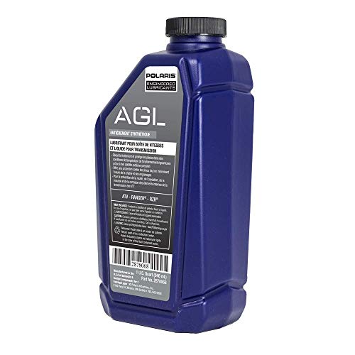 Polaris AGL Transmission Fluid and Gearcase Lubricant Full Synthetic for Off Road Vehicles with 4 Stroke Engine  Motor Oils for ATV UTV SxS Maintenance  1 Quart  Qty 1-2878068
