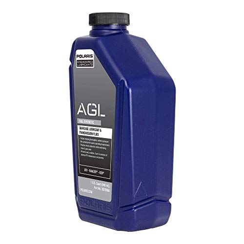 Polaris AGL Transmission Fluid and Gearcase Lubricant Full Synthetic for Off Road Vehicles with 4 Stroke Engine  Motor Oils for ATV UTV SxS Maintenance  1 Quart  Qty 1-2878068