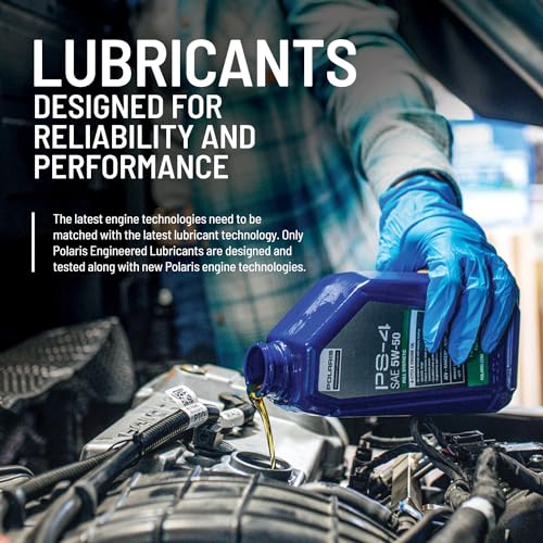 Polaris AGL Transmission Fluid and Gearcase Lubricant Full Synthetic for Off Road Vehicles with 4 Stroke Engine  Motor Oils for ATV UTV SxS Maintenance  1 Quart  Qty 1-2878068