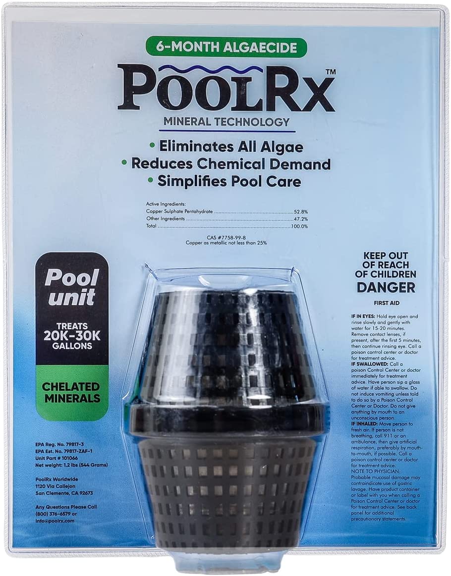 Pool RX 101066 6 Month Algaecide Treats 20k-30k gallons, Black
