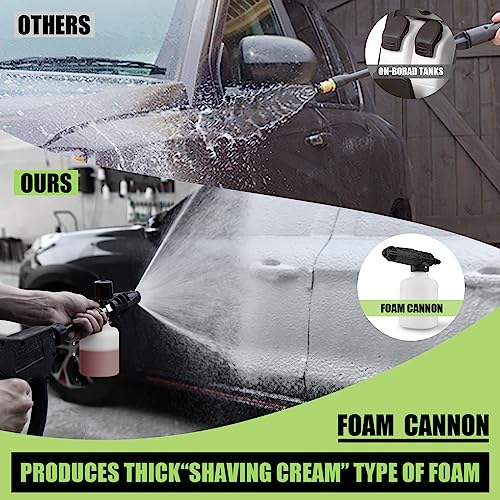 PowRyte Electric Pressure Washer, Foam Cannon, 4 Different Pressure Tips, Power Washer