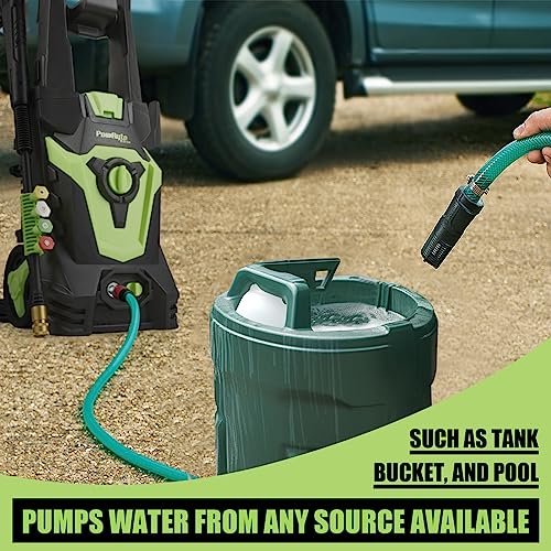 PowRyte Electric Pressure Washer, Foam Cannon, 4 Different Pressure Tips, Power Washer