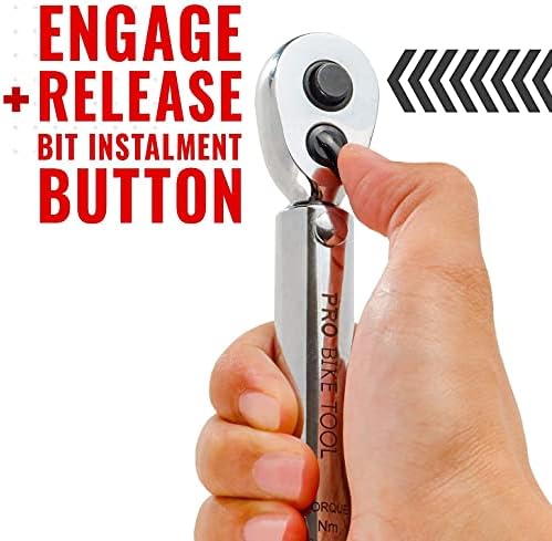 PRO BIKE TOOL 3/8 Inch Drive Click Torque Wrench Set  10 to 60 Nm – Bicycle Maintenance Kit for Road & Mountain Bikes - Motorcycle Multitool - 1/2" & 1/4" Adapters  Extension Bar and Storage Box