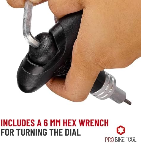 PRO BIKE TOOL Adjustable Torque Wrench Set – 4  5  6 NM – Shop Quality Bicycle Multitool for Home Use – Includes 3  4  5mm Allen & T25 Tool Bits – Maintenance Kit for Road Bike and Mountain Bike