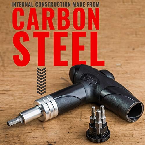 PRO BIKE TOOL Adjustable Torque Wrench Set - 4 5 6 NM - Shop Quality Bicycle Multitool for Home Use - Includes 3 4 5mm Allen & T25 Tool Bits - Maintenance Kit for Road Bike and Mountain Bike