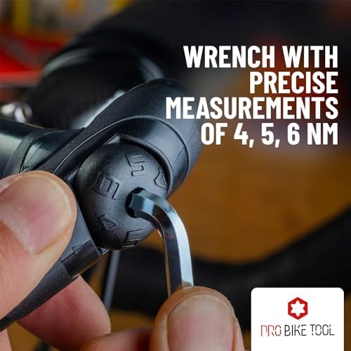 PRO BIKE TOOL Adjustable Torque Wrench Set - 4 5 6 NM - Shop Quality Bicycle Multitool for Home Use - Includes 3 4 5mm Allen & T25 Tool Bits - Maintenance Kit for Road Bike and Mountain Bike