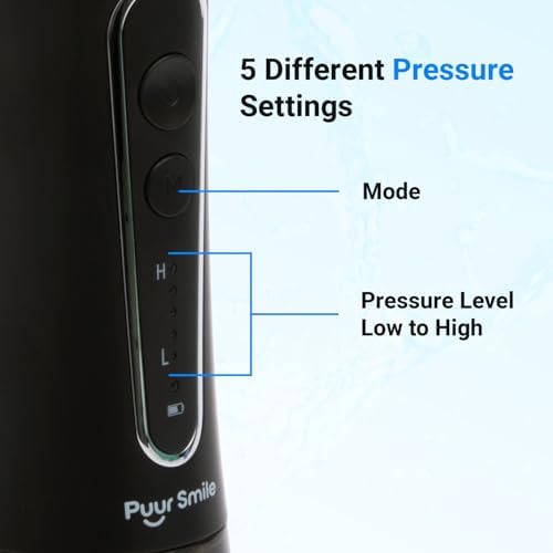 Professional Water Flosser - Advanced Dental Care for a Healthier Mouth  Gum  and Teeth - IPX7 Waterproof Oral Irrigator | 7 Replacement Tips  Travel-Friendly  Rechargeable - Oral Hygiene