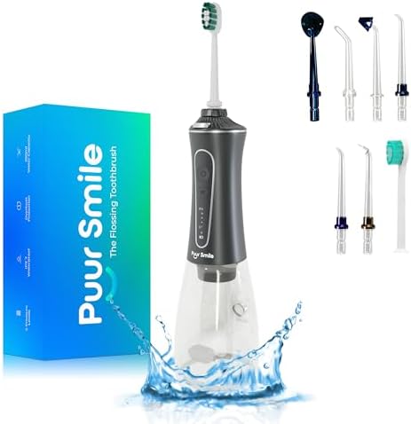 Professional Water Flosser - Advanced Dental Care for a Healthier Mouth  Gum  and Teeth - IPX7 Waterproof Oral Irrigator | 7 Replacement Tips  Travel-Friendly  Rechargeable - Oral Hygiene