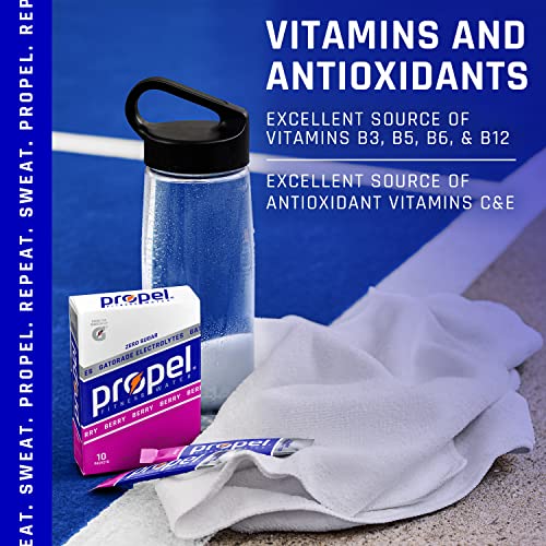 Propel Powder Packets Kiwi Strawberry With Electrolytes Vitamins and No Sugar Pack of 12 10 Packets each Total 120 packets (Packaging May Vary)