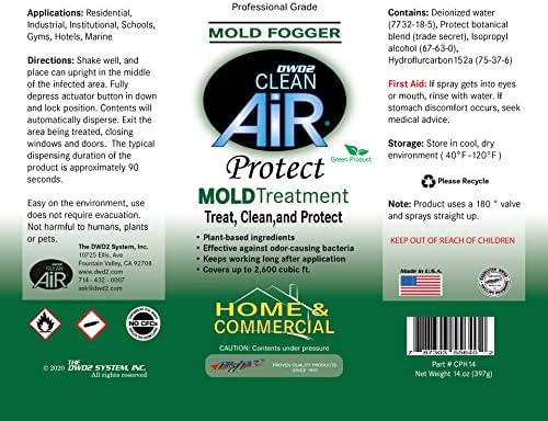 Protect™ Home & Commercial Mold-Treatment Plant-Based Mold-Odor Remover Fogger Treatment - eco-friendly solution for a safer and healthier living and working space (14 oz)