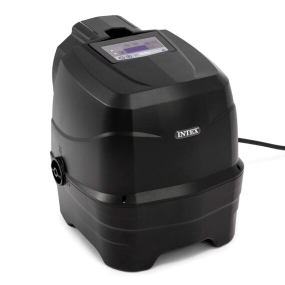 PureSpa Plus 6 Person Portable Inflatable Square Hot Tub Spa with 170 Bubble Jets and Built in Heater Pump, Greystone