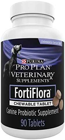 Purina Pro Plan Veterinary Supplements FortiFlora Chewable Dog Probiotic Supplement Tablets - 90 ct. Canister