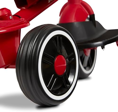 Radio Flyer Pedal & Push 4-in-1 Stroll ' N Trike®  Red Tricycle  for Toddlers Ages 1-5 (Amazon Exclusive)  Toddler Bike Large