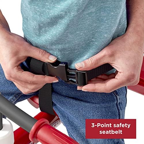 Radio Flyer Pedal & Push 4-in-1 Stroll ' N Trike®  Red Tricycle  for Toddlers Ages 1-5 (Amazon Exclusive)  Toddler Bike Large