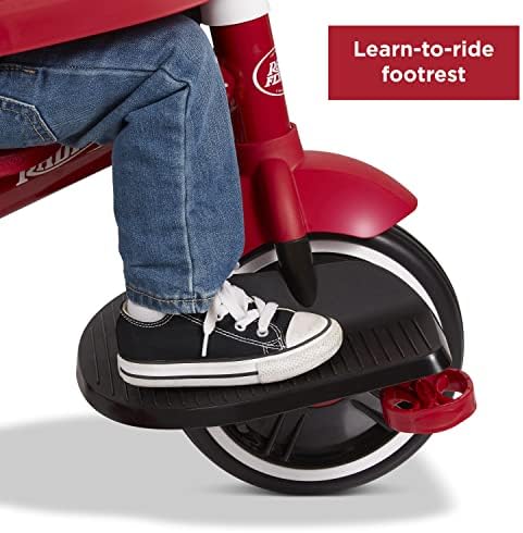 Radio Flyer Pedal & Push 4-in-1 Stroll ' N Trike®  Red Tricycle  for Toddlers Ages 1-5 (Amazon Exclusive)  Toddler Bike Large