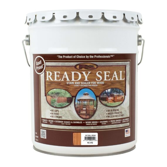Ready Seal 512 Natural Cedar Exterior Wood Stain and Sealer, 5 Gallon