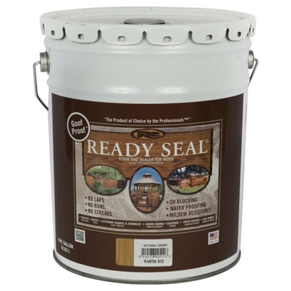 Ready Seal 512 Natural Cedar Exterior Wood Stain and Sealer, 5 Gallon