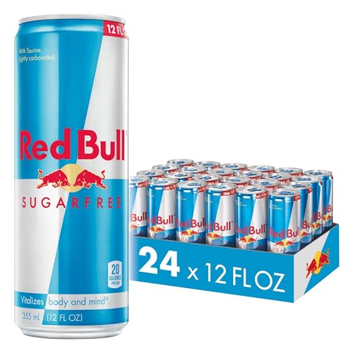 Red Bull Energy Drink  Sugar Free  12 Fl Oz  24 Cans