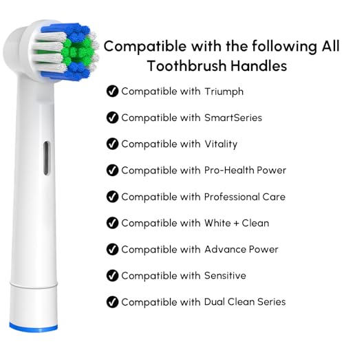 Replacement Toothbrush Heads Compatible with Oral B Braun  12 Pcs Professional Electric Toothbrush Heads Brush Heads Compatible with Oral B Replacement Heads Refill 7000/Pro 1000/9600/500/3000/8000