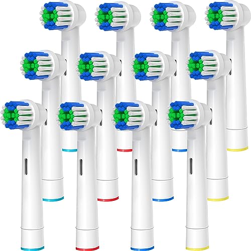 Replacement Toothbrush Heads Compatible with Oral B Braun  12 Pcs Professional Electric Toothbrush Heads Brush Heads Compatible with Oral B Replacement Heads Refill 7000/Pro 1000/9600/500/3000/8000