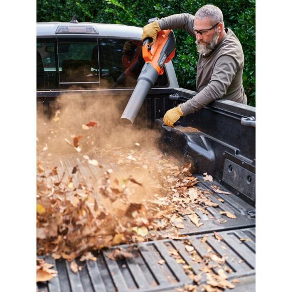 RIDGID 18V Brushless Cordless Leaf Blower, 510 CFM, 130 MPH, with 6.0Ah Battery & Charger