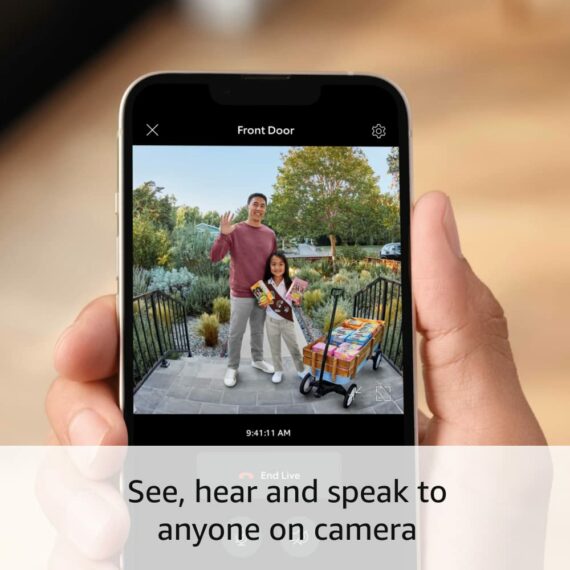 Ring Battery Doorbell Plus - 1536p HD+ Video, Motion Detection, Two-Way Talk, Color Night Vision, Alexa Compatible