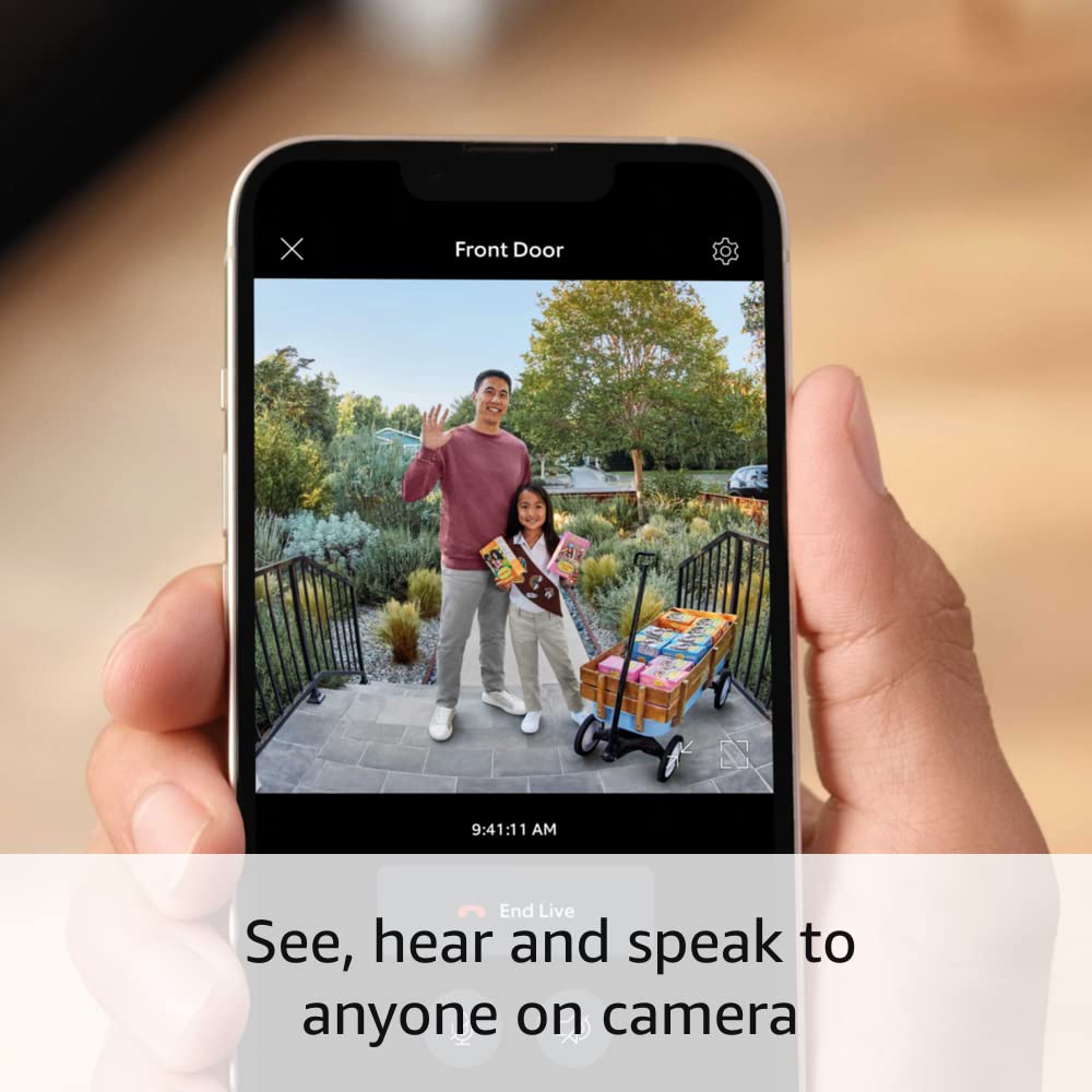 Ring Battery Doorbell Plus - 1536p HD+ Video, Motion Detection, Two-Way Talk, Color Night Vision, Alexa Compatible