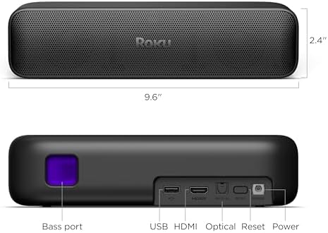 Roku Streambar SE | 2-in-1 TV Soundbar with Built-in 4K/HD/HDR Streaming Premium Speakers & Enhanced Speech Clarity for Crisp Clear Dialogue - Quick Guided Simple Setup