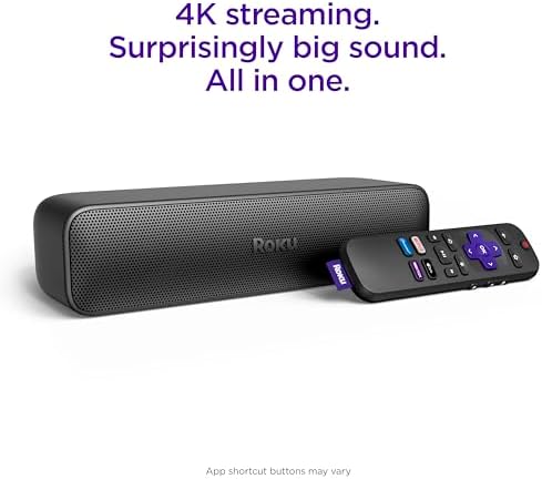 Roku Streambar SE | 2-in-1 TV Soundbar with Built-in 4K/HD/HDR Streaming  Premium Speakers  & Enhanced Speech Clarity for Crisp  Clear Dialogue – Quick Guided Simple Setup