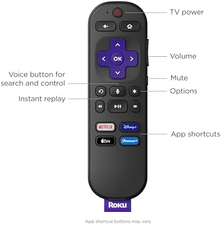 Roku Streaming Stick 4K | Portable Roku Streaming Device 4K/HDR/Dolby Vision  Roku Voice Remote  Free & Live TV
