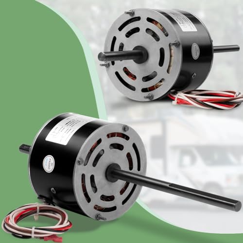 RV Air Conditioner Motor with Capacitor  Direct Replacement for Coleman Mach RV AC Fan Motor  Replaces Fasco D1092  1/3 HP  115 Volts  1675 RPM  5-Year Warranty