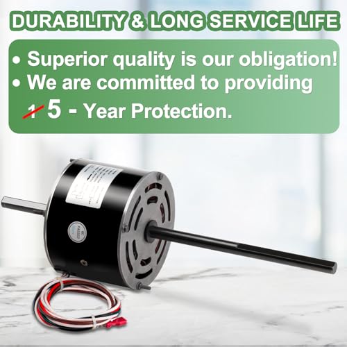 RV Air Conditioner Motor with Capacitor  Direct Replacement for Coleman Mach RV AC Fan Motor  Replaces Fasco D1092  1/3 HP  115 Volts  1675 RPM  5-Year Warranty