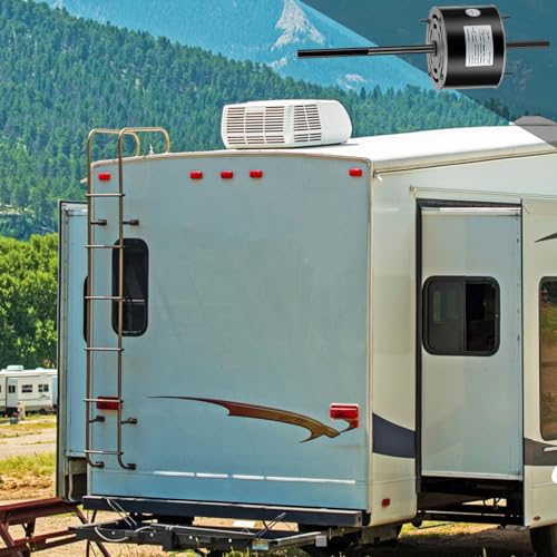 RV Air Conditioner Motor with Capacitor  Direct Replacement for Coleman Mach RV AC Fan Motor  Replaces Fasco D1092  1/3 HP  115 Volts  1675 RPM  5-Year Warranty