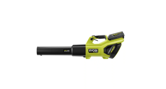 RYOBI 40V HP Brushless Whisper Series Leaf Blower, 730 CFM, 190 MPH, Cordless, Includes 2x 4.0 Ah Batteries & Charger, Quiet 57 dB