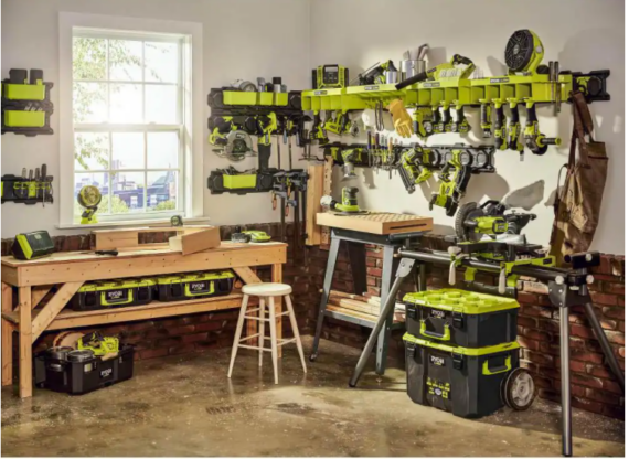 RYOBI LINK Modular Storage Set: Rolling, Medium & Standard Tool Boxes, Impact Resistant, IP65 Rated, Green