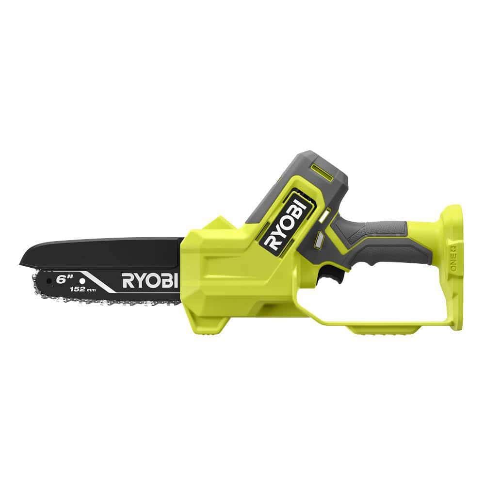 RYOBI ONE+ 18V 6" Cordless Pruning Chainsaw Tool Only - Compact, Tool-less Tensioning, Oil-Free, 3-Year Warranty