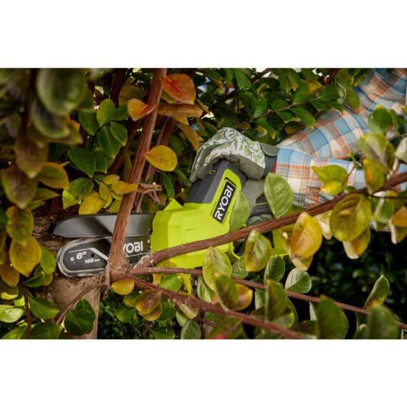 RYOBI ONE+ 18V 6" Cordless Pruning Chainsaw Tool Only - Compact, Tool-less Tensioning, Oil-Free, 3-Year Warranty