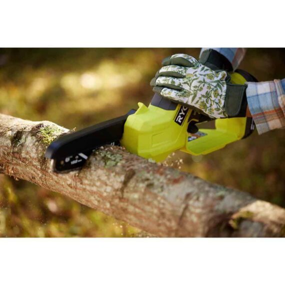 RYOBI ONE+ 18V 6" Cordless Pruning Chainsaw Tool Only - Compact, Tool-less Tensioning, Oil-Free, 3-Year Warranty