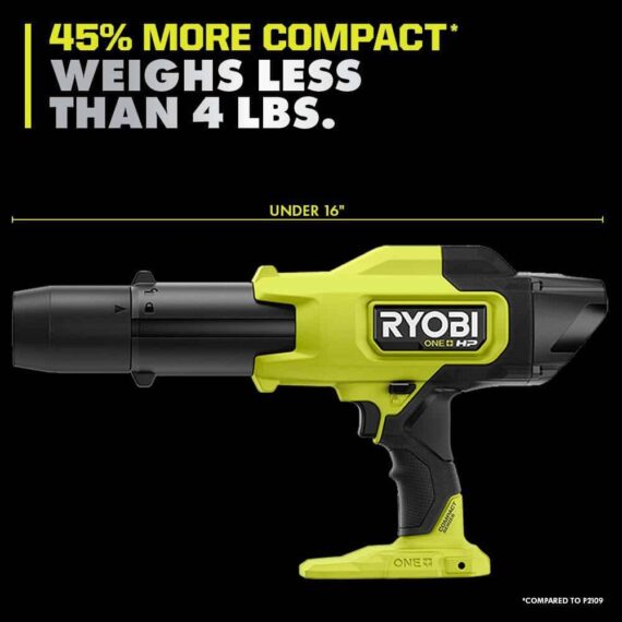RYOBI ONE+ HP 18V Brushless Cordless Compact Blower, 220 CFM, 140 MPH, Tool-Only