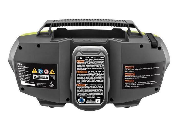 Ryobi One+ P746 18V Radio Dual Power Bluetooth