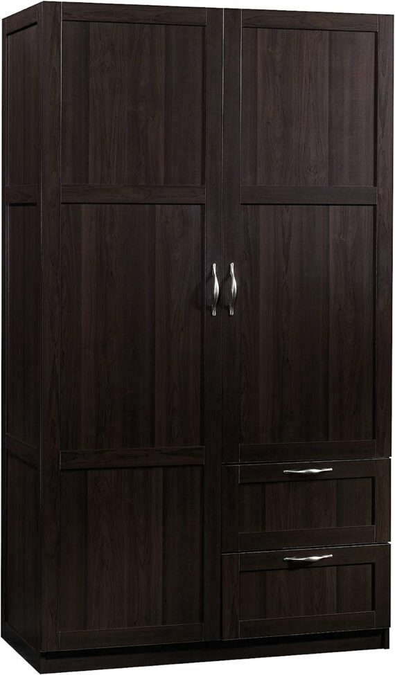Sauder Large Storage Cabinet, Cinnamon Cherry Finish