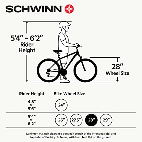 Schwinn GTX Comfort Adult Hybrid Bike  Men and Women  Dual Sport Bicycle  700c Wheels  Step-Through or Step-Over Lightweight Aluminum Frame