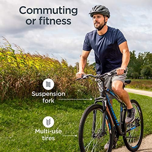 Schwinn GTX Comfort Adult Hybrid Bike  Men and Women  Dual Sport Bicycle  700c Wheels  Step-Through or Step-Over Lightweight Aluminum Frame