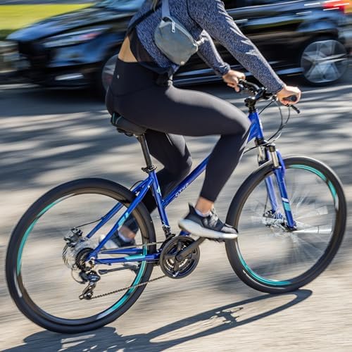 Schwinn GTX Comfort Adult Hybrid Bike  Men and Women  Dual Sport Bicycle  700c Wheels  Step-Through or Step-Over Lightweight Aluminum Frame